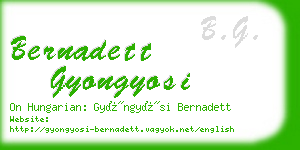 bernadett gyongyosi business card