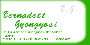 bernadett gyongyosi business card